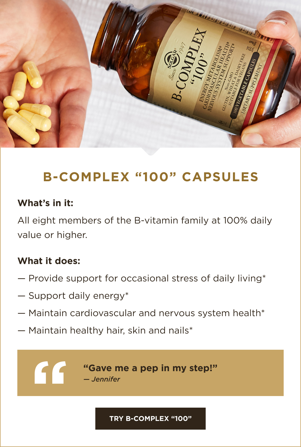 Try B-Complex 100 Capsules 