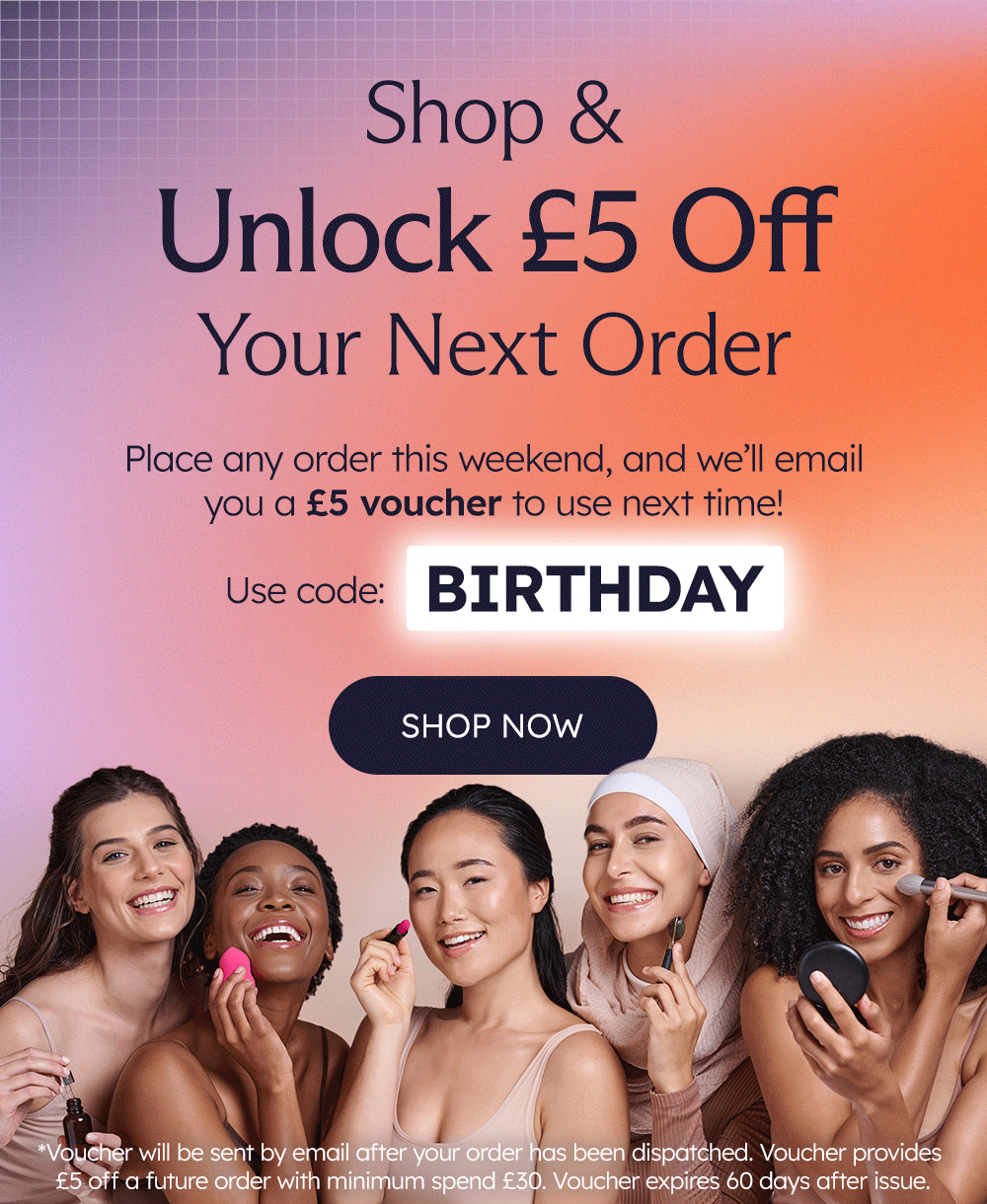 Unlock your £5 voucher!