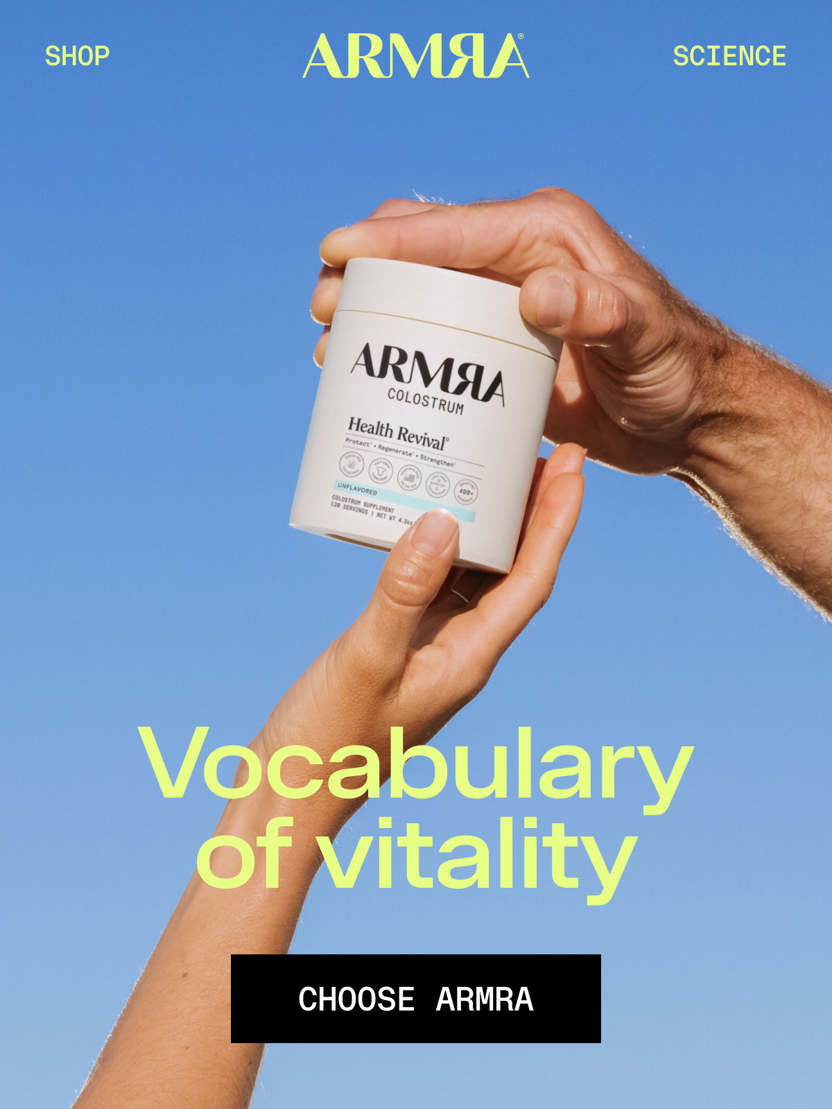 ARMRA Vocabulary of vitality CHOOSE ARMRA