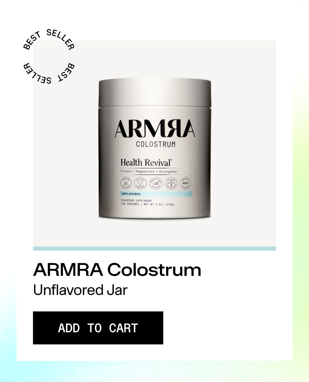 ARMRA Colostrum Unflavored Jar ADD TO CART