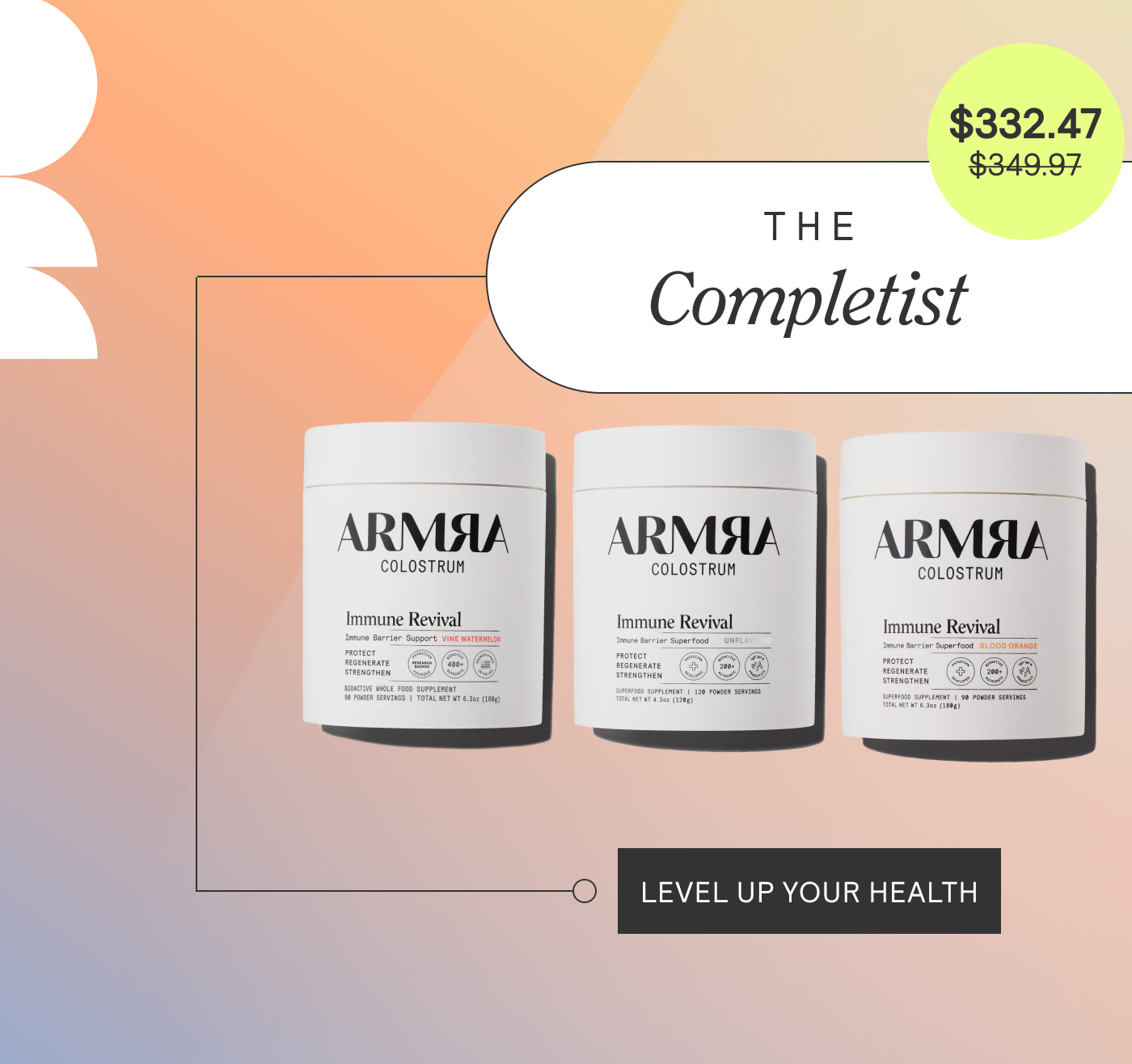 The Completist Level Up Your Health  Now $332.47 Before$349.97