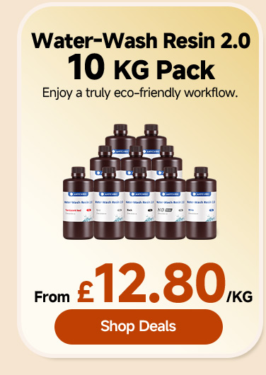 Water-Wash Resin 2.0 10 KG Pack Enjoy a truly eco-friendly workflow.