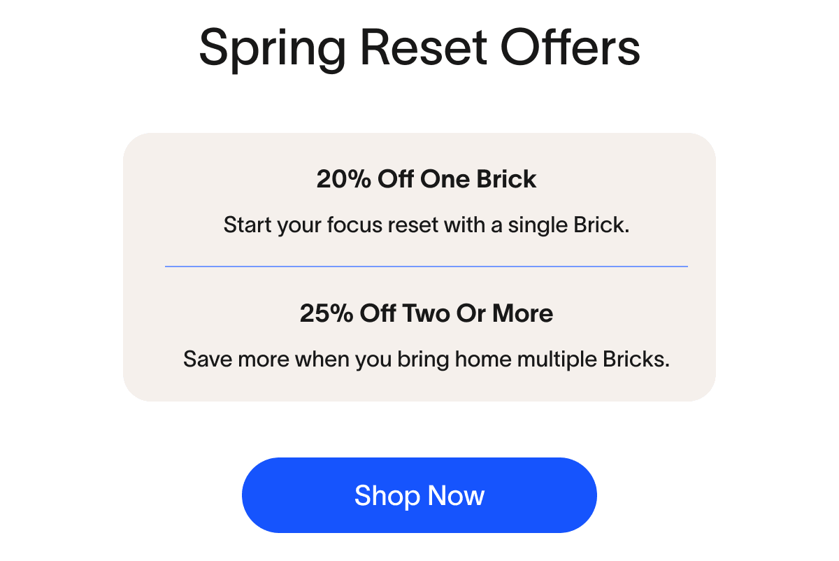 Spring Reset Offers