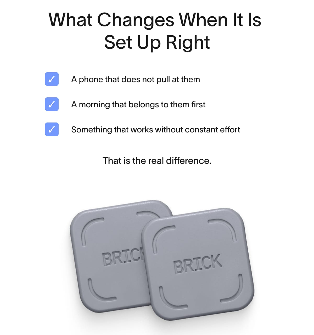 What Changes When It Is  Set Up Right