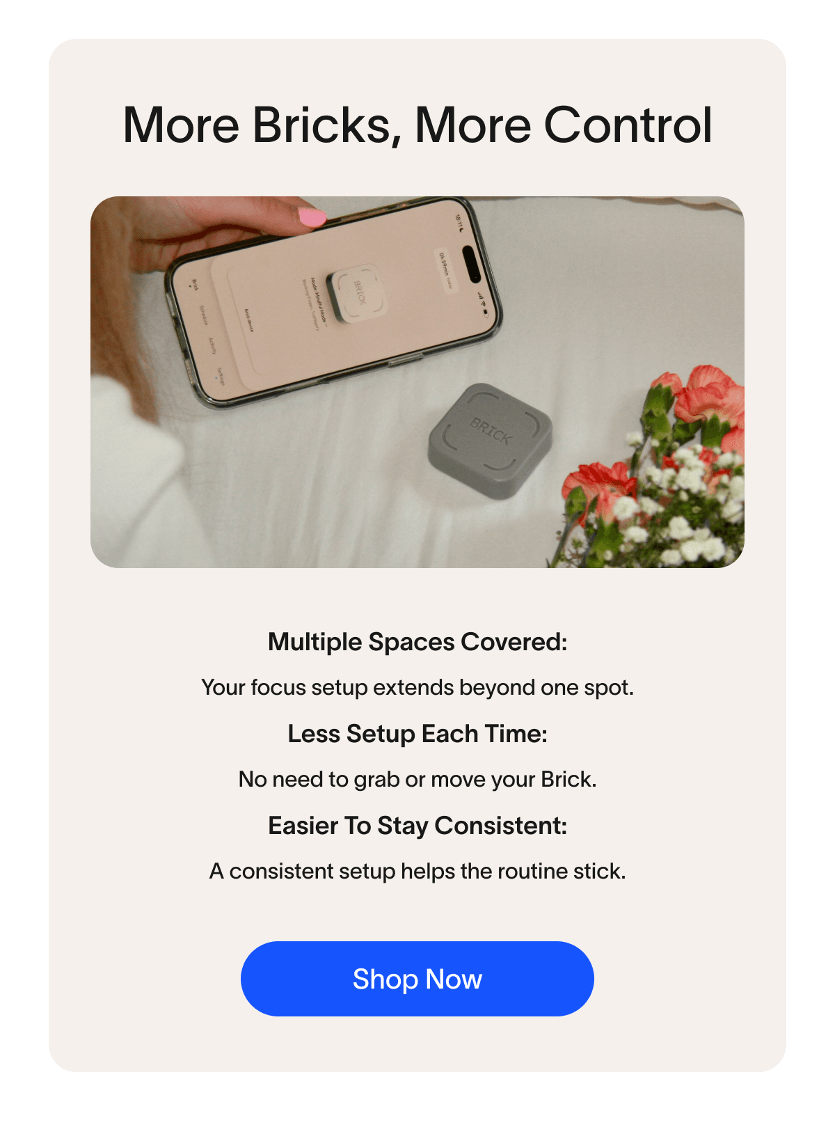More Bricks, More Control