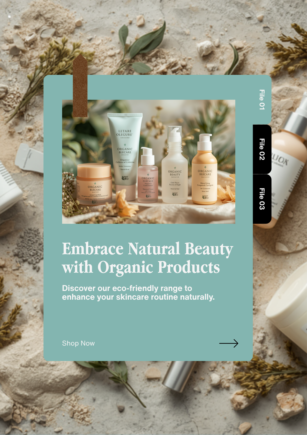 natural cosmetic skin microbiome illustration