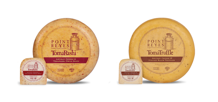cheese wheels of TomaTruffle and TomaRashi