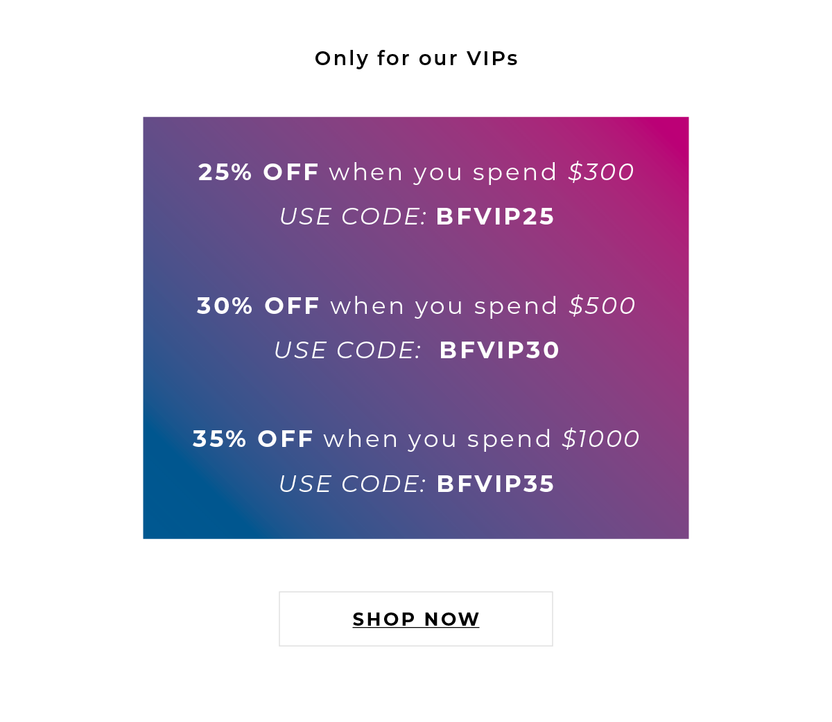 VIP SALE | Limited time