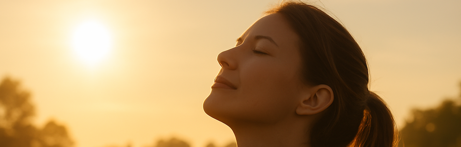 Sunlight over a morning walk