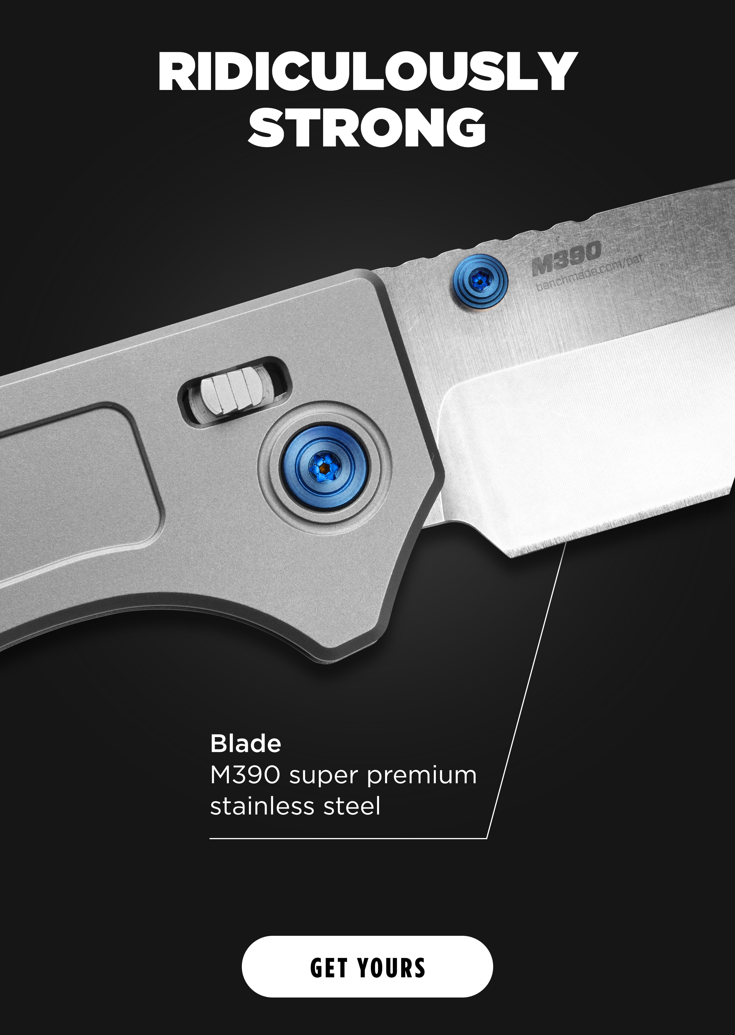 RIDICULOUSLY STRONG Blade M390 super premium stainless steel [ Get Yours ]
