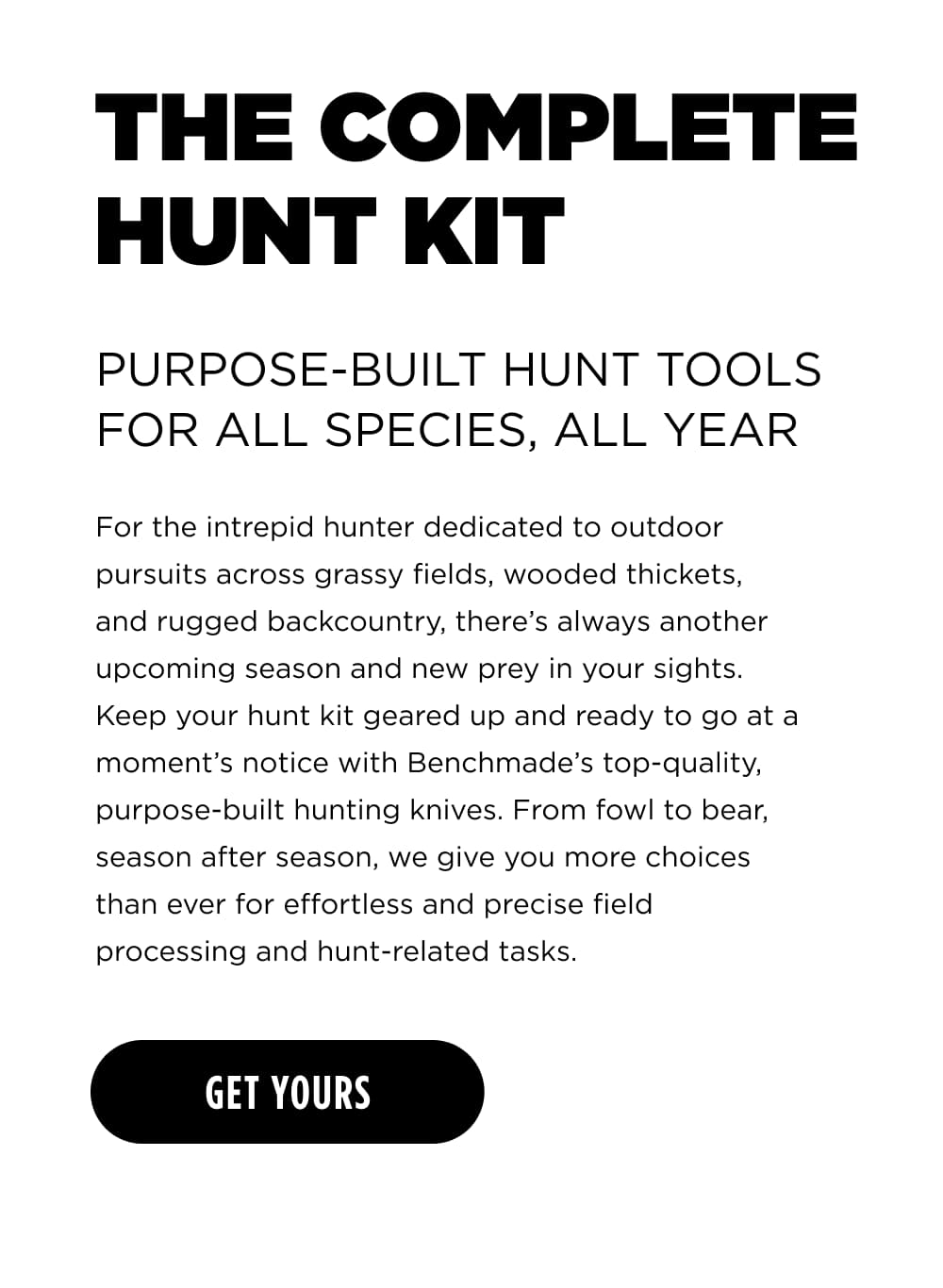 THE COMPLETE HUNT KIT