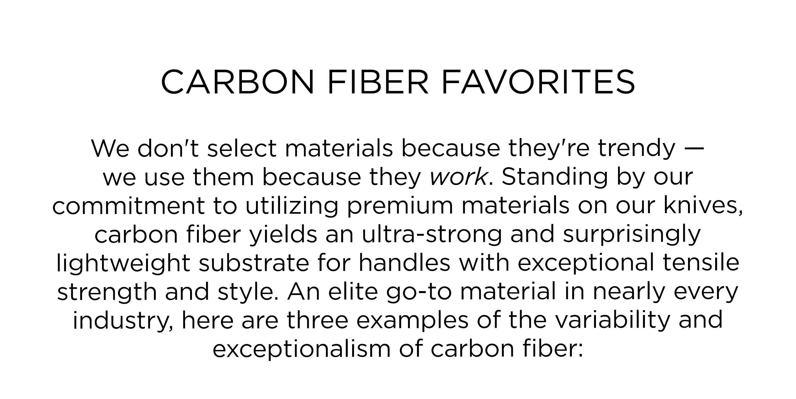 CARBON FIBER FAVORITES