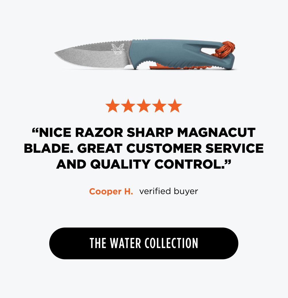 ✩✩✩✩✩ &ldquo;Nice razor sharp MagnaCut blade. Great customer service and quality control.&rdquo; &ndash; Cooper H., verified buyer  [ The Water Collection ]