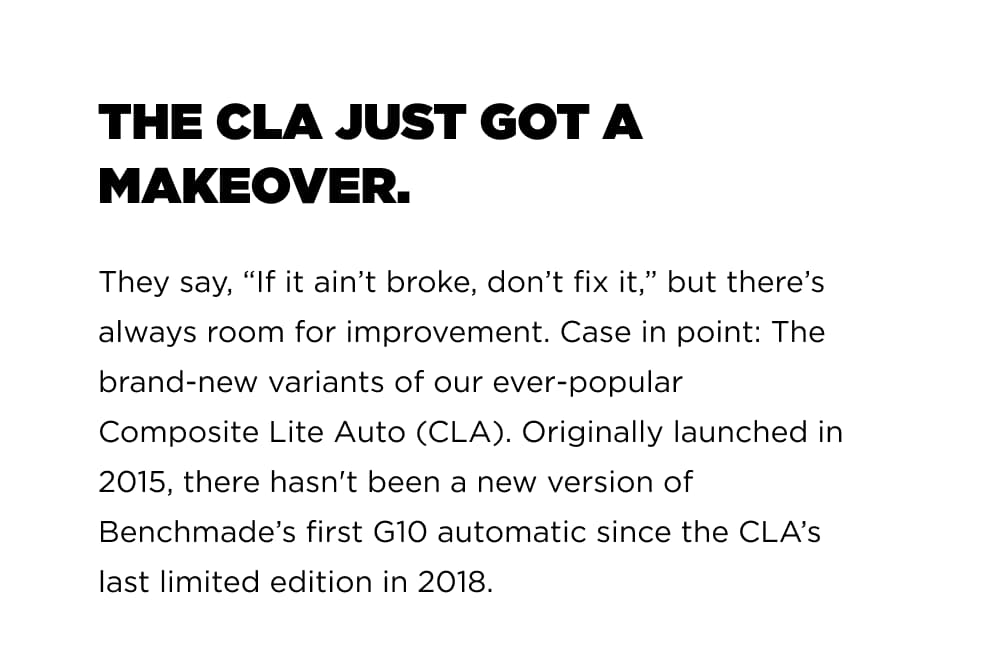 THE CLA JUST GOT A MAKEOVER