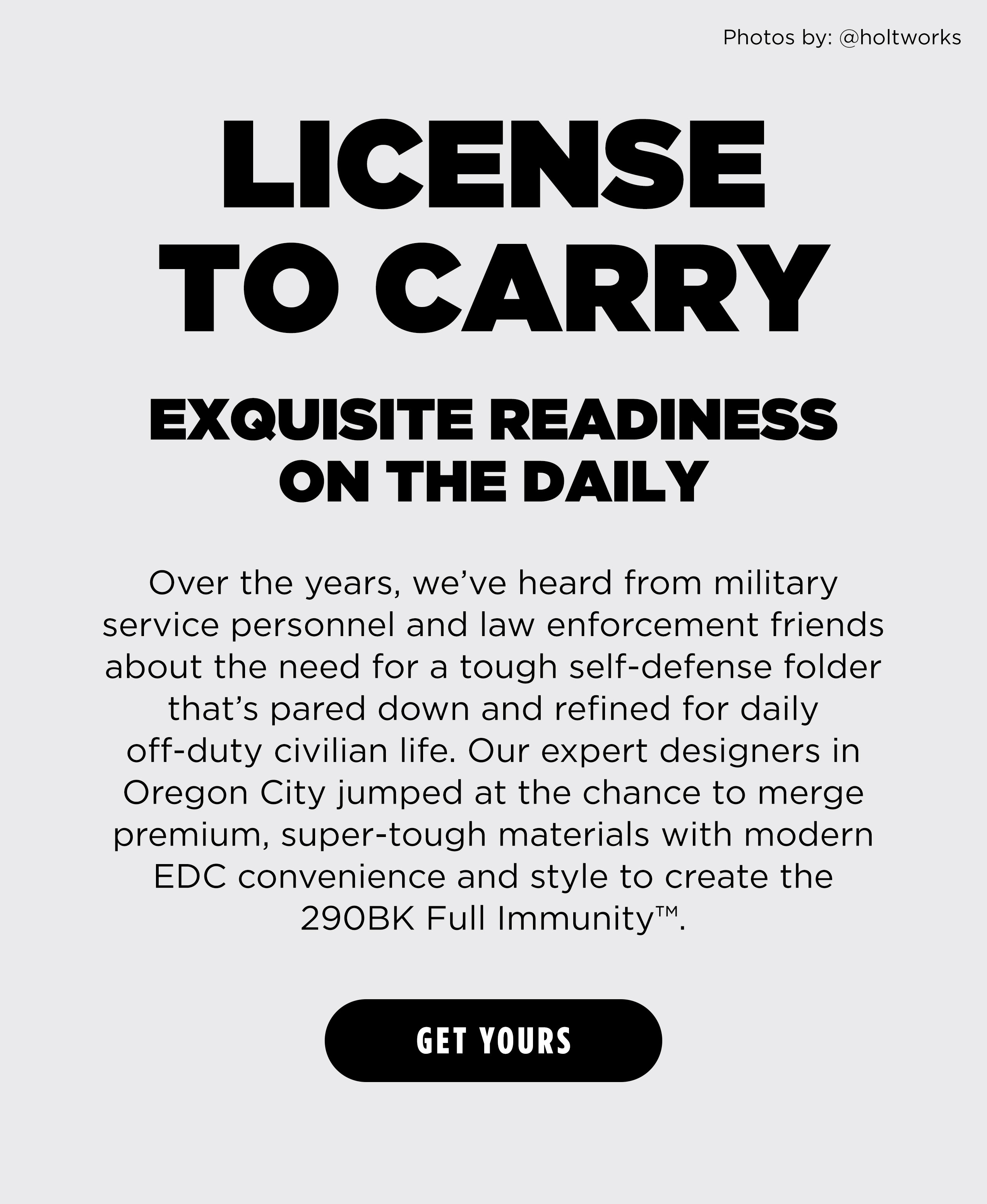 LICENSE TO CARRY
