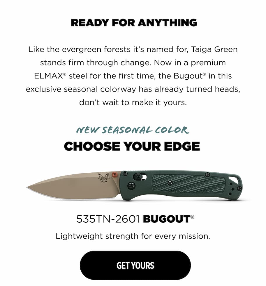 Ready for Anything. New Seasonal Color. Choose Your Edge.