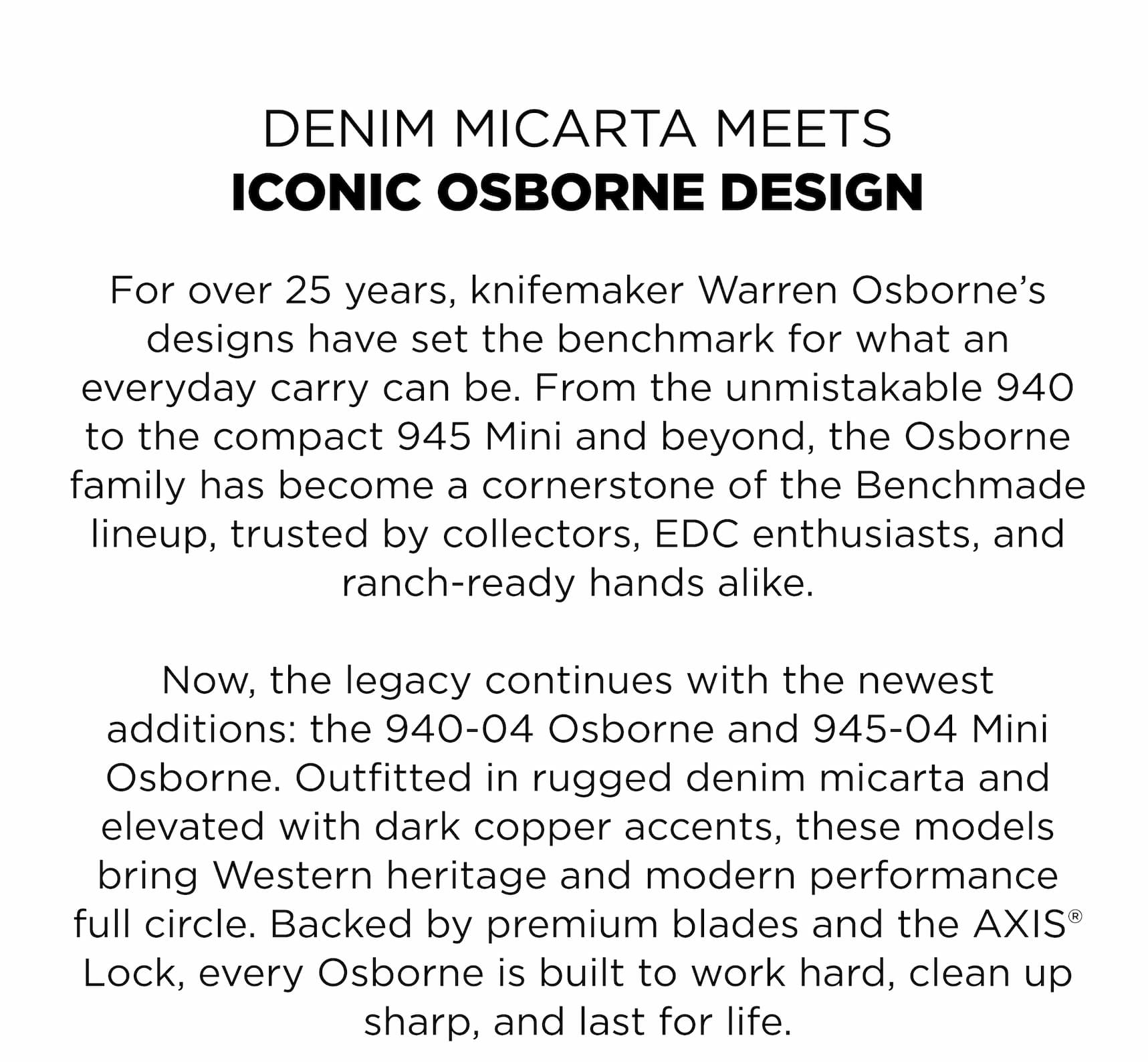 DENIM MICARTA MEETS ICONIC OSBORNE DESIGN