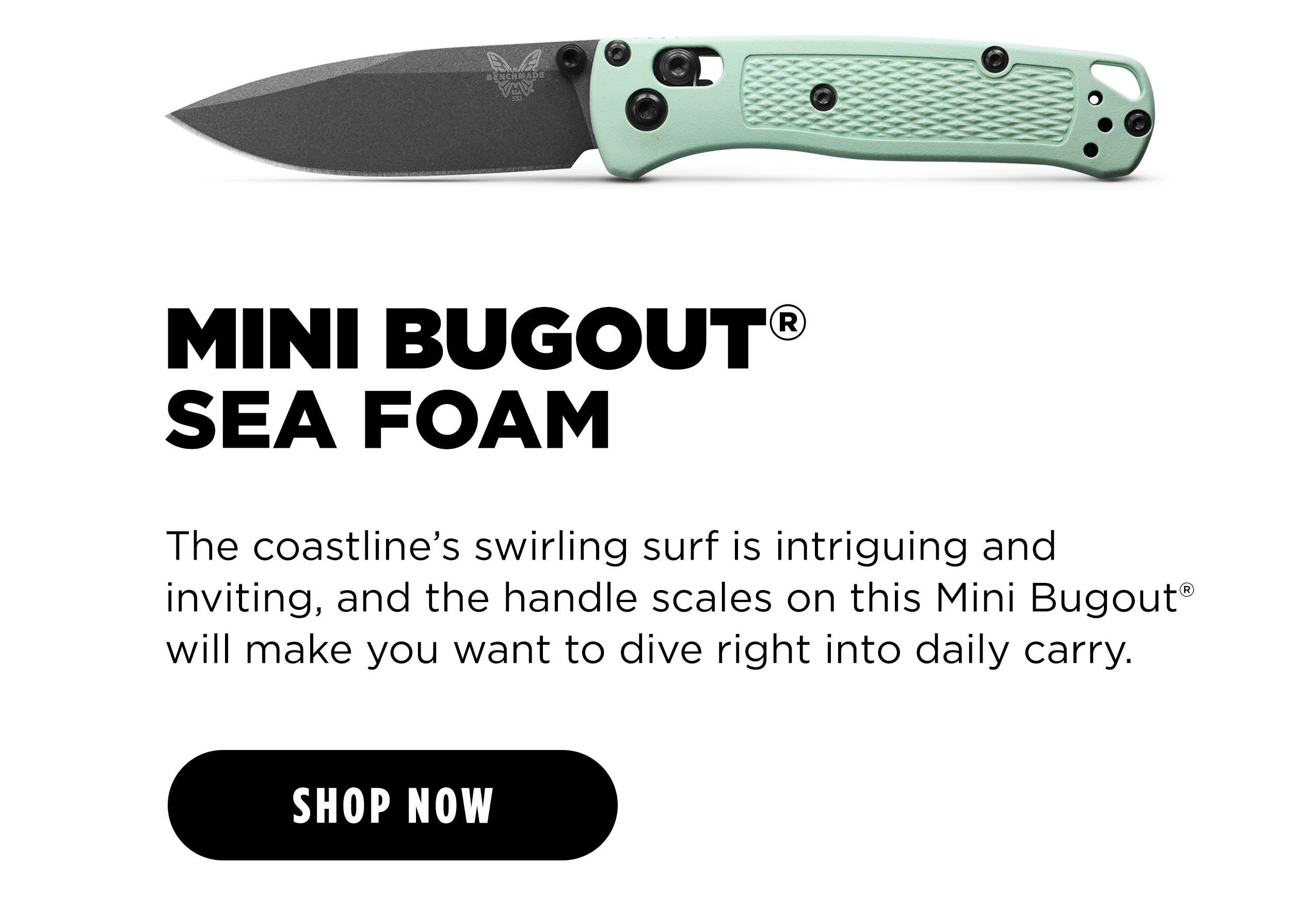 SEA FOAM MINI BUGOUT  [ SHOP NOW ]