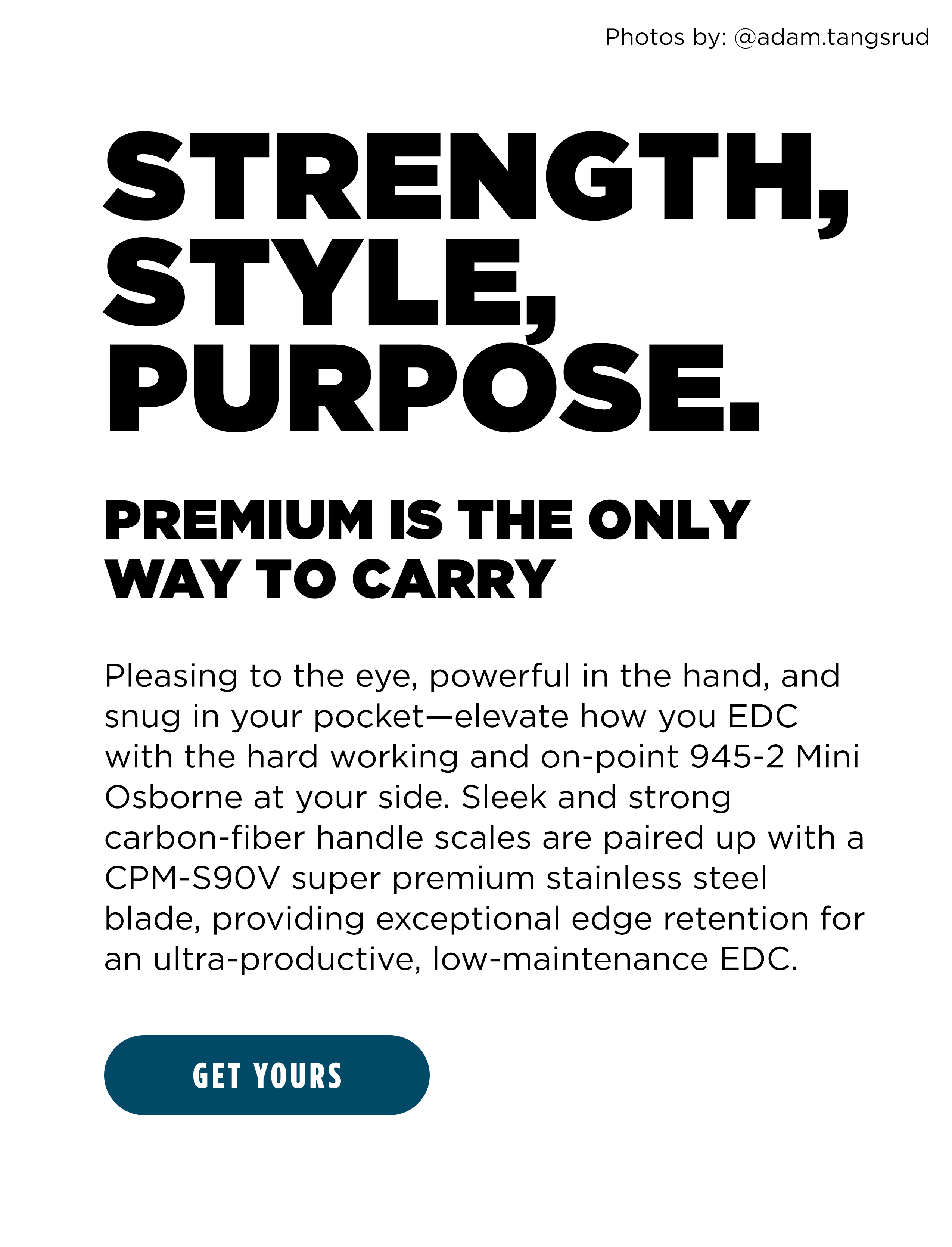 STRENGTH,STYLE,PURPOSE. PREMIUM IS THE ONLY WAY TO CARRY [ GET YOURS ]