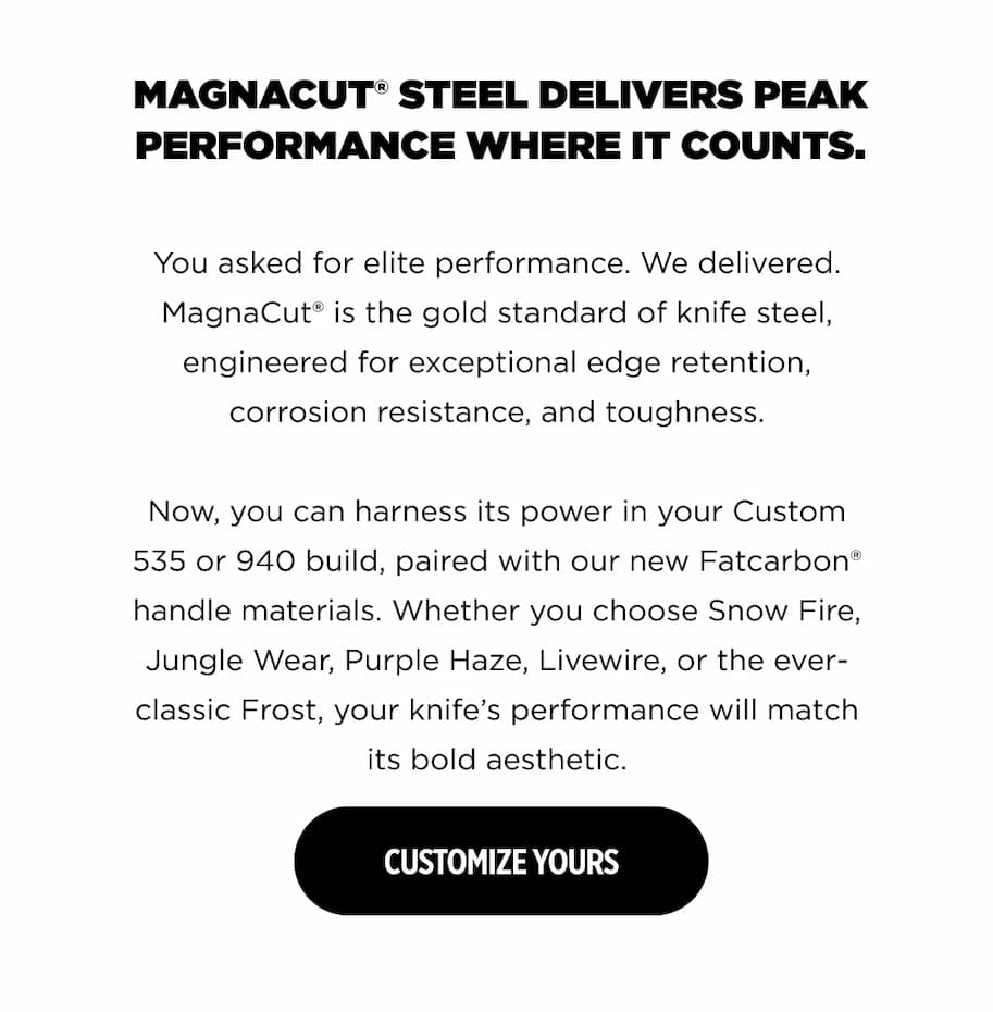 MAGNACUT STEEL DELIVERS PEAK PERFORMANCE WHERE IT OCUNTS