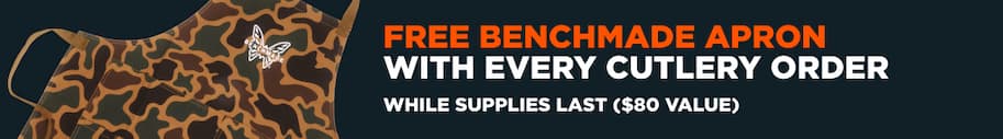Free Benchmade Apron with Every Cutlery Order