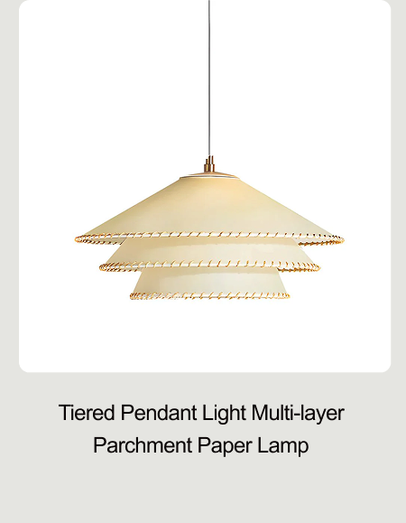 Tiered Pendant Light Multi-layer Parchment Paper Lamp