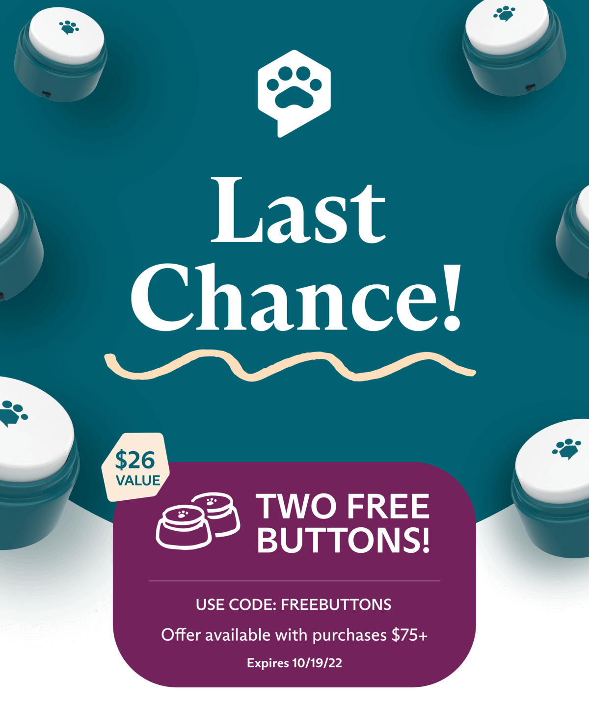 Your Free Buttons Are Going Away... Fluent Pet