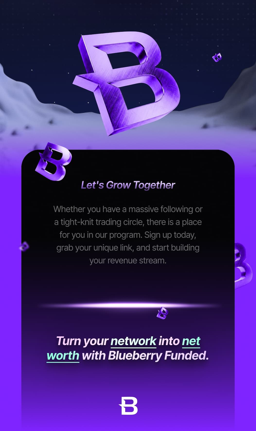 Let's grow together.