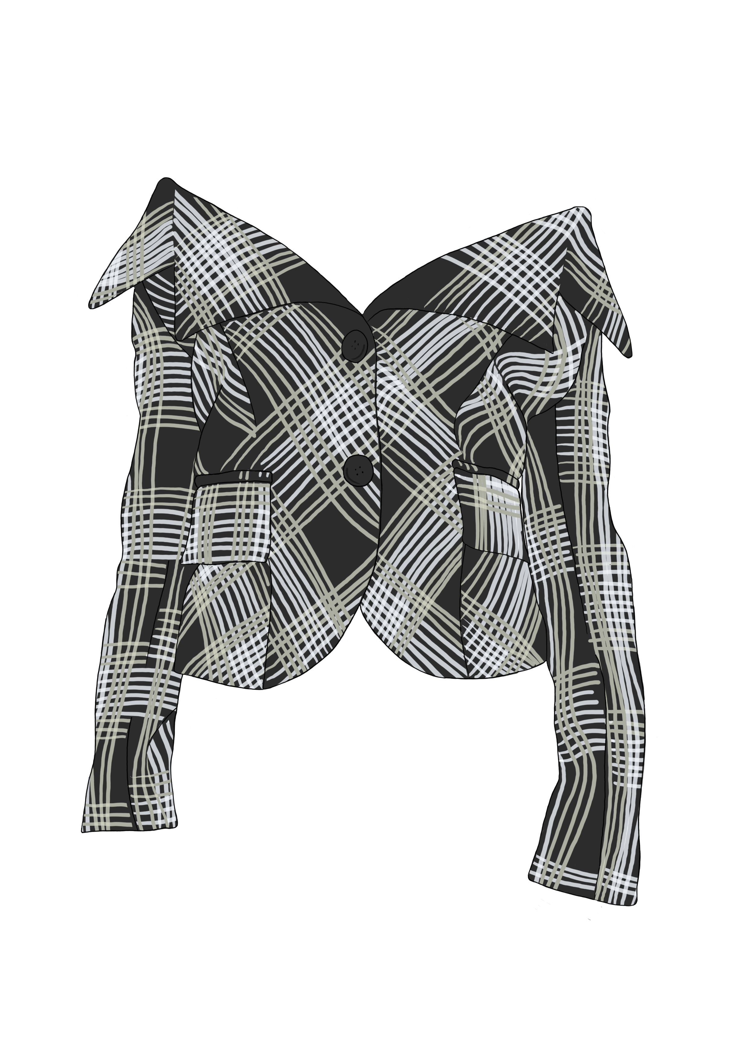 alma blazer fashion drawing