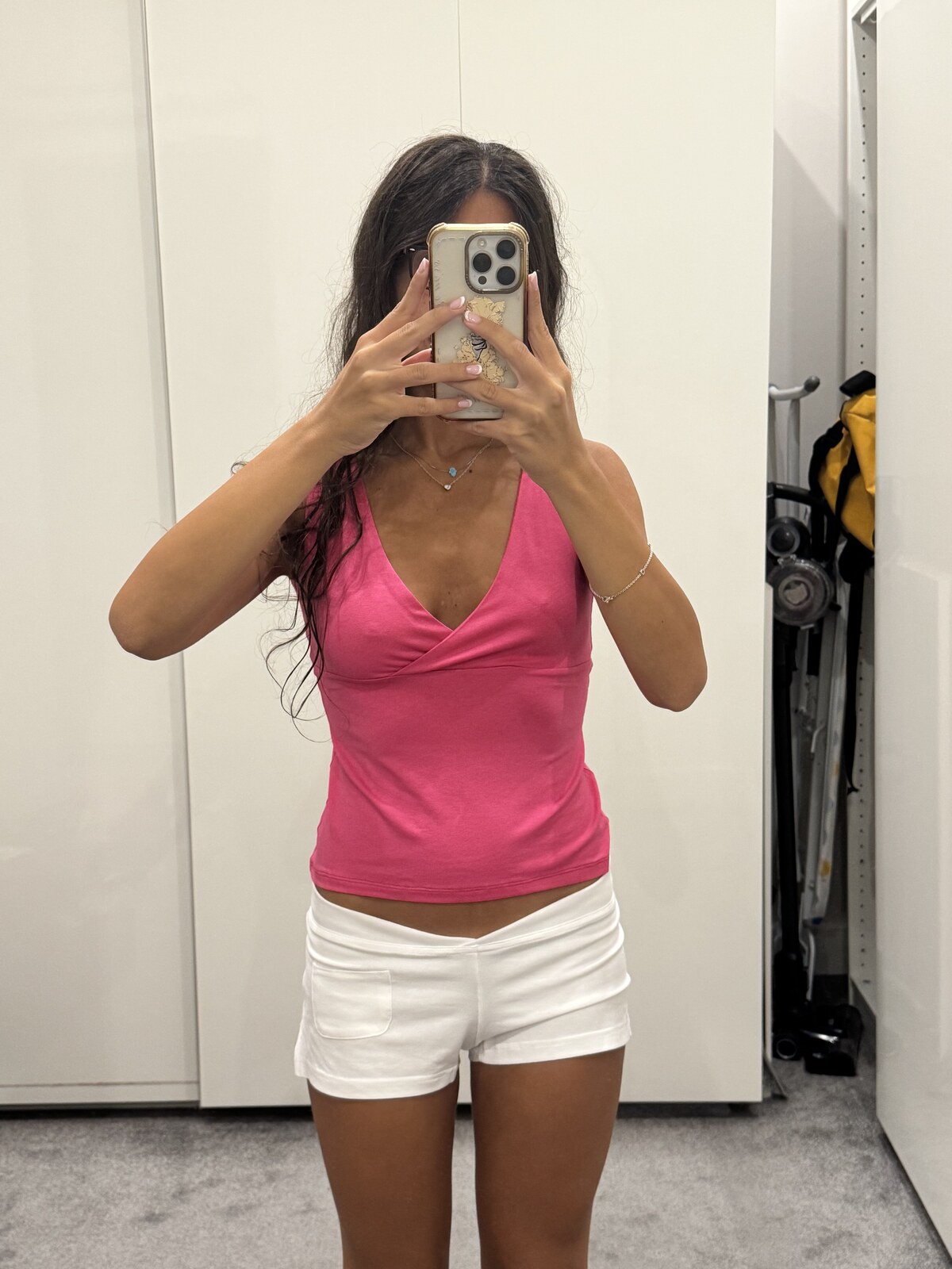 Pink Lorelle fitting from the Sprinkles sampling process