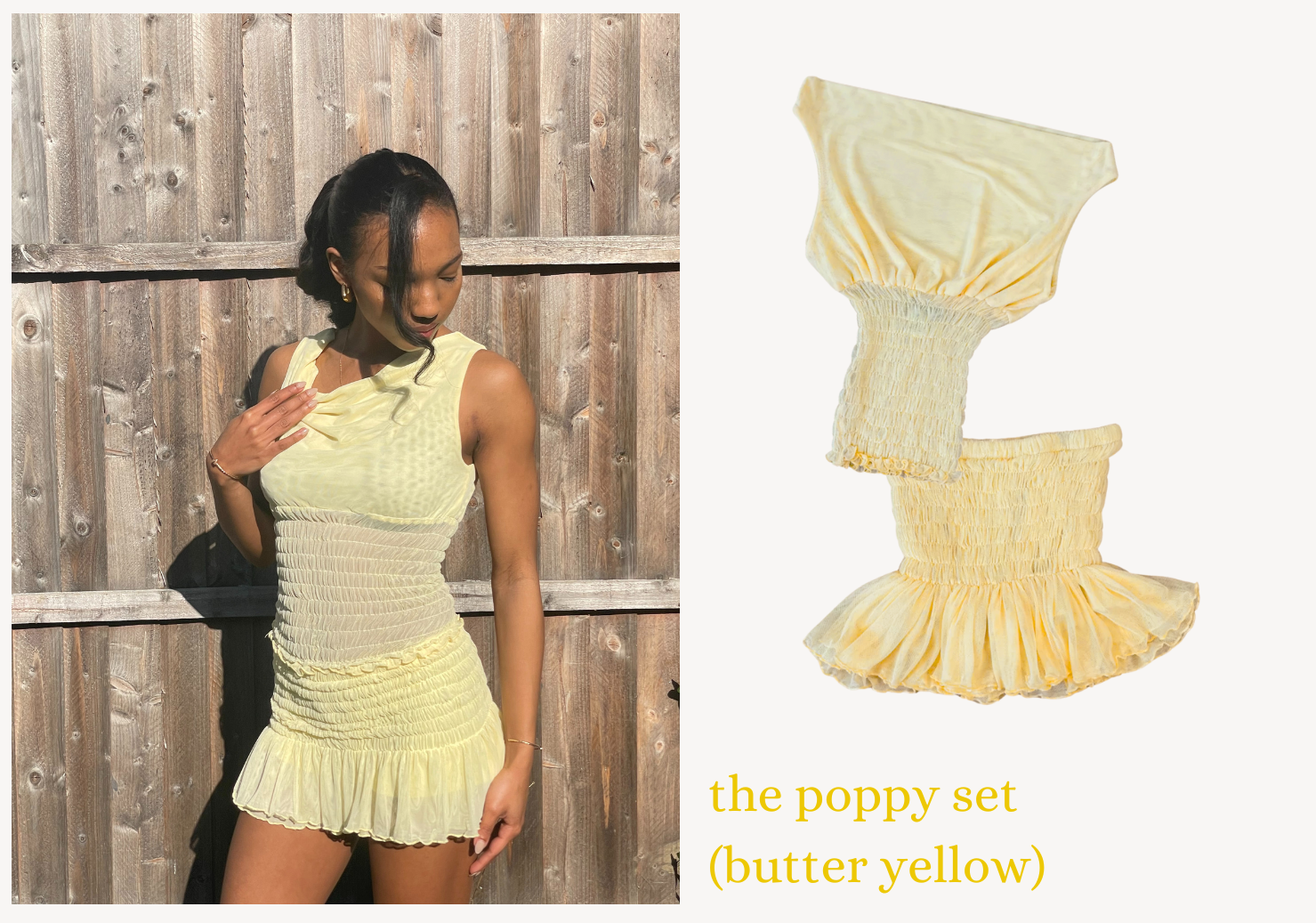 butter yellow poppy set