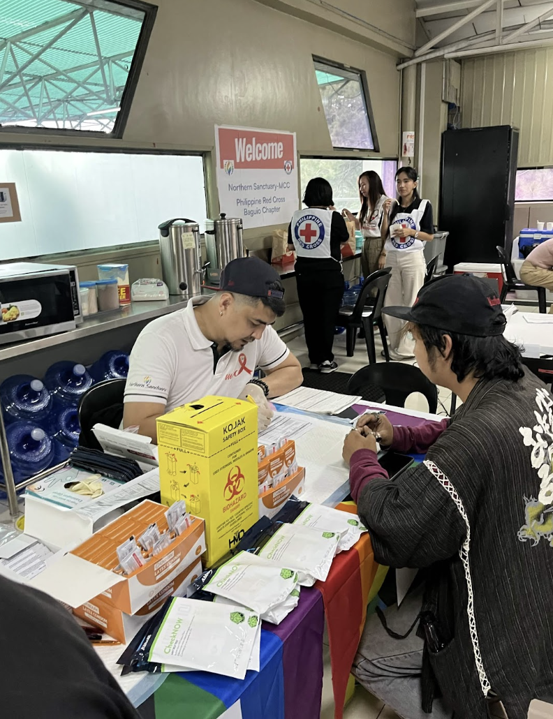 REassist team member donating blood