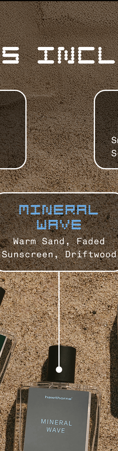 MINERAL WAVE | Warm Sand, Faded Sunscreen, Driftwood MINERAL WAVE | Warm Sand, Faded Sunscreen, Driftwood