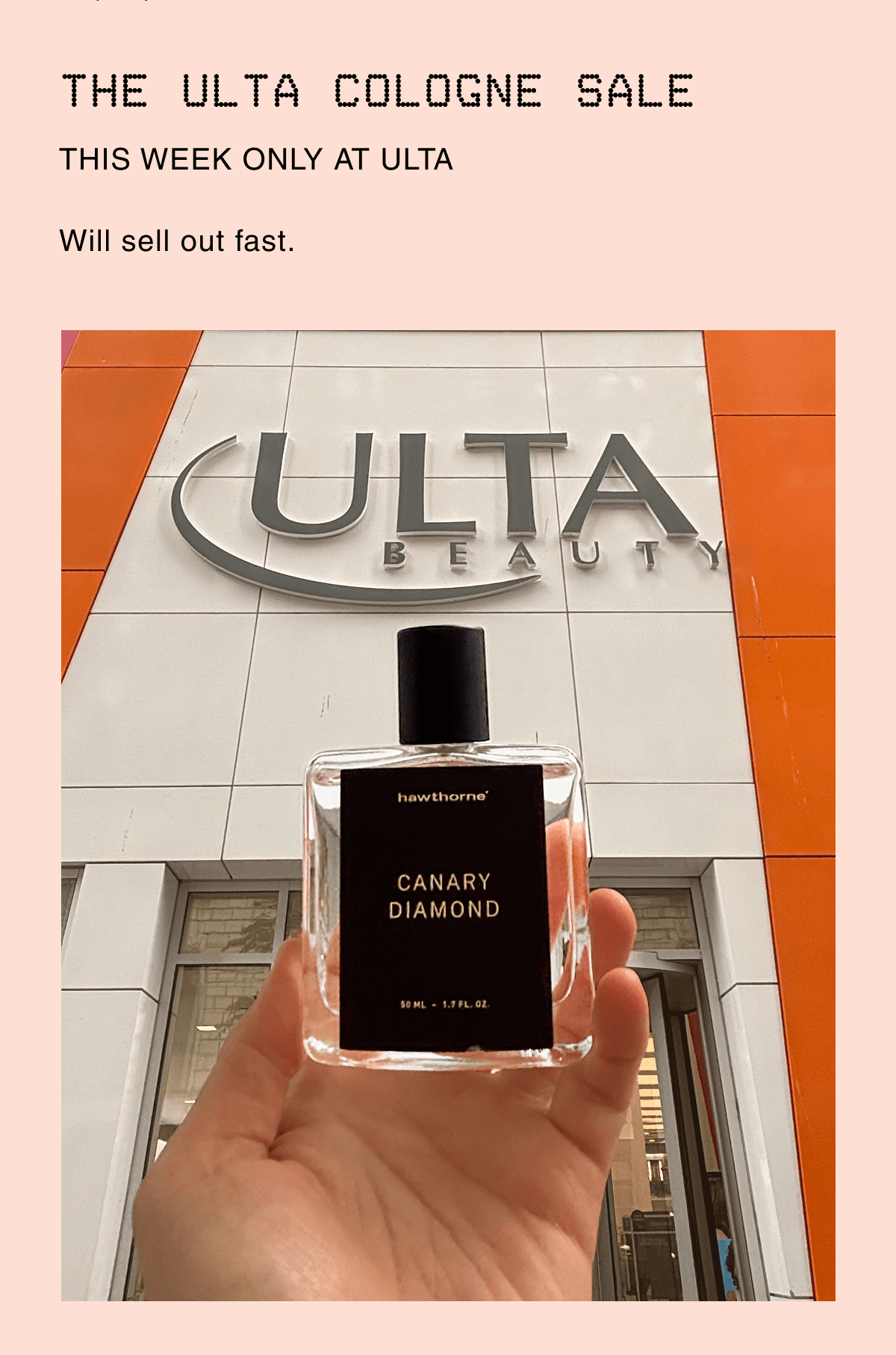 THE ULTA COLOGNE SALE THIS WEEK ONLY AT ULTA | Will sell out fast. FIND A STORE NEAR ME