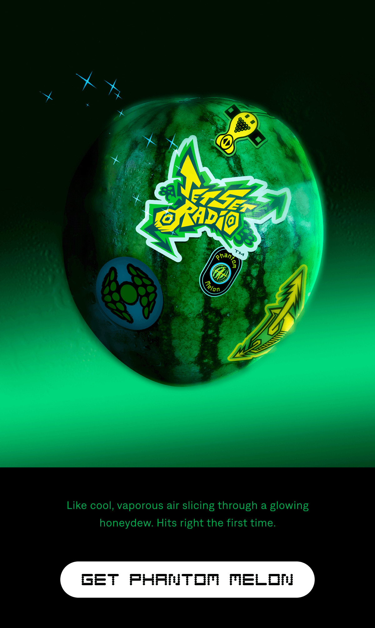 Like cool, vaporous air slicing through a glowing honeydew. Hits right the first time. | Get Phantom Melon