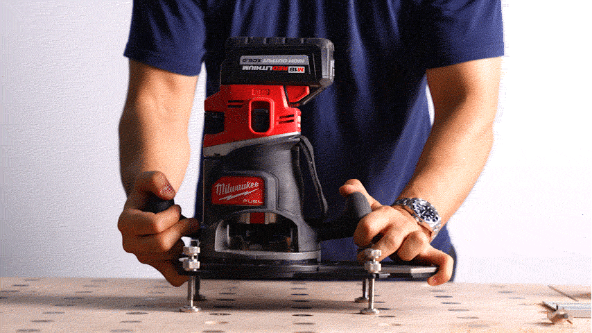 Flattening a wood surface with the PRIME router jig