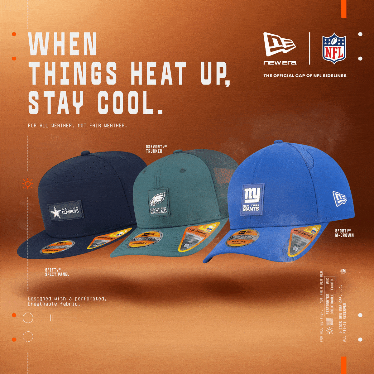 New Era x NFL. When Things Heat Up, Stay Cool. Shop Collection