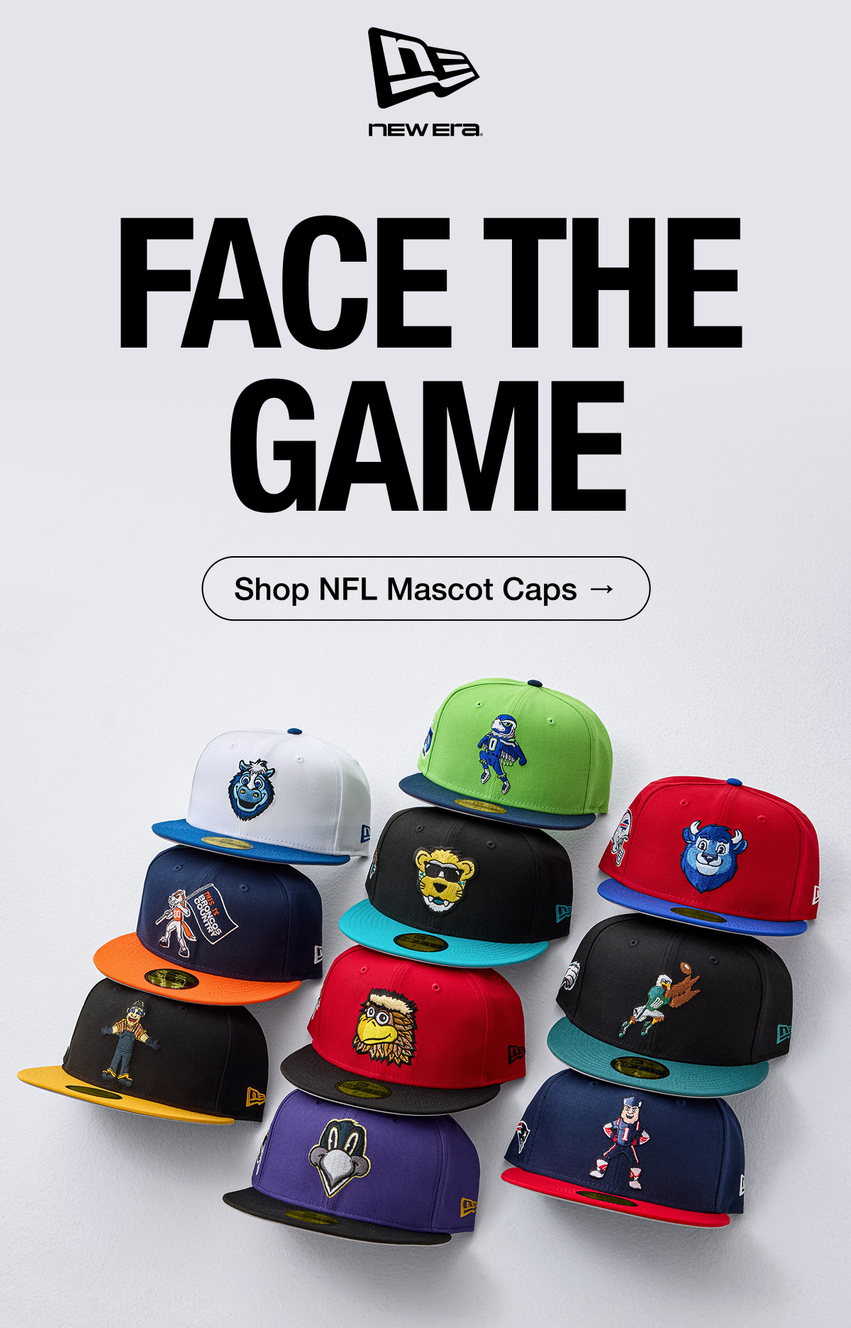 Face The Game. Shop NFL Mascot Caps