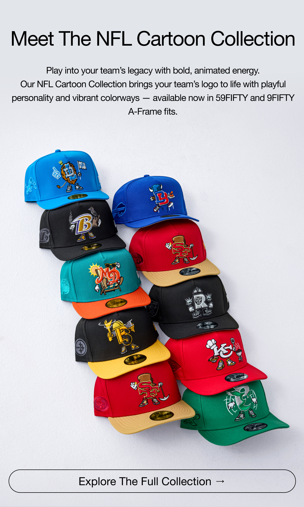 Meet The NFL Cartoon Collection. Explore The Full Collection.