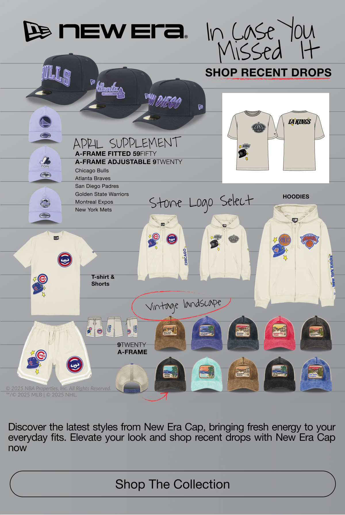 New Era. In Case You Missed It. Shop Recent Orders. Shop The Collection