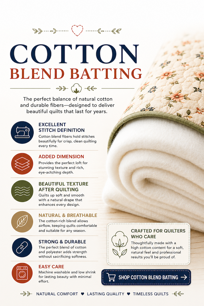 Cotton blend batting