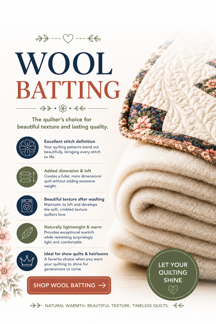 Wool batting