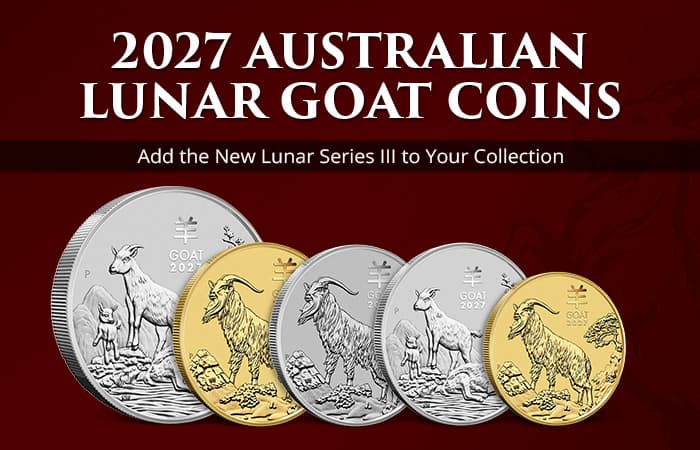 NEW ARRIVALS: 2027 Australian Lunar Goat Coins
