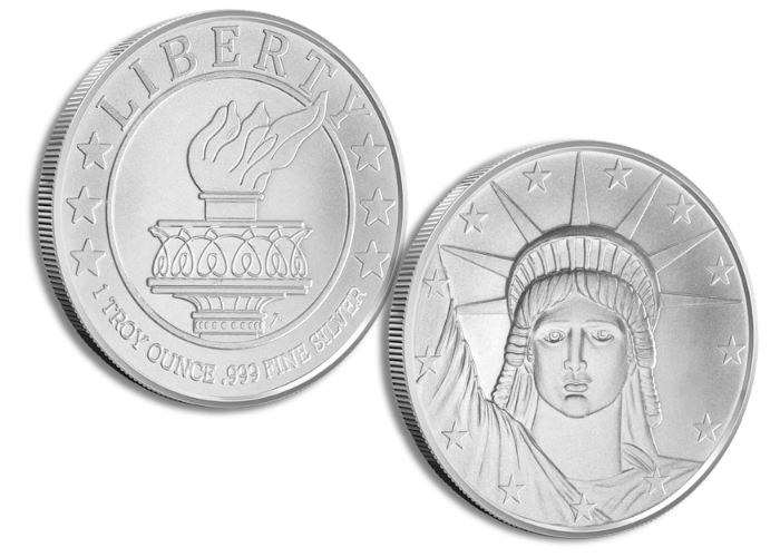 ON SALE: 1 oz SilverTowne Lady Liberty Silver Round