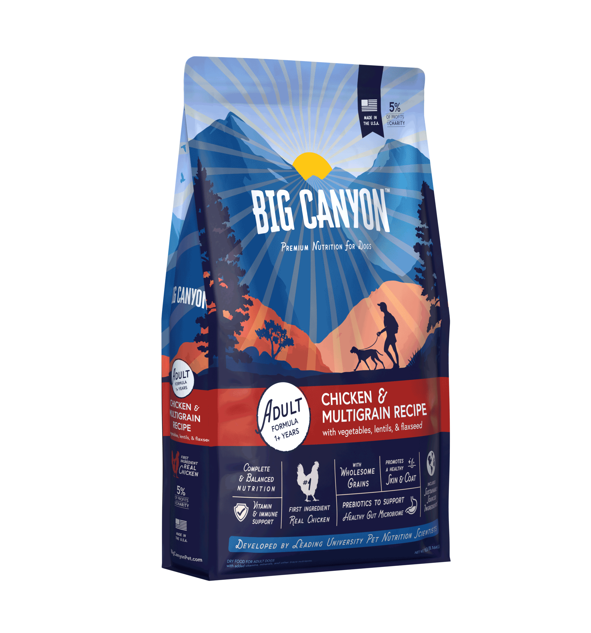 Rotating Big Canyon Dog Food Kibble and Treat Bags