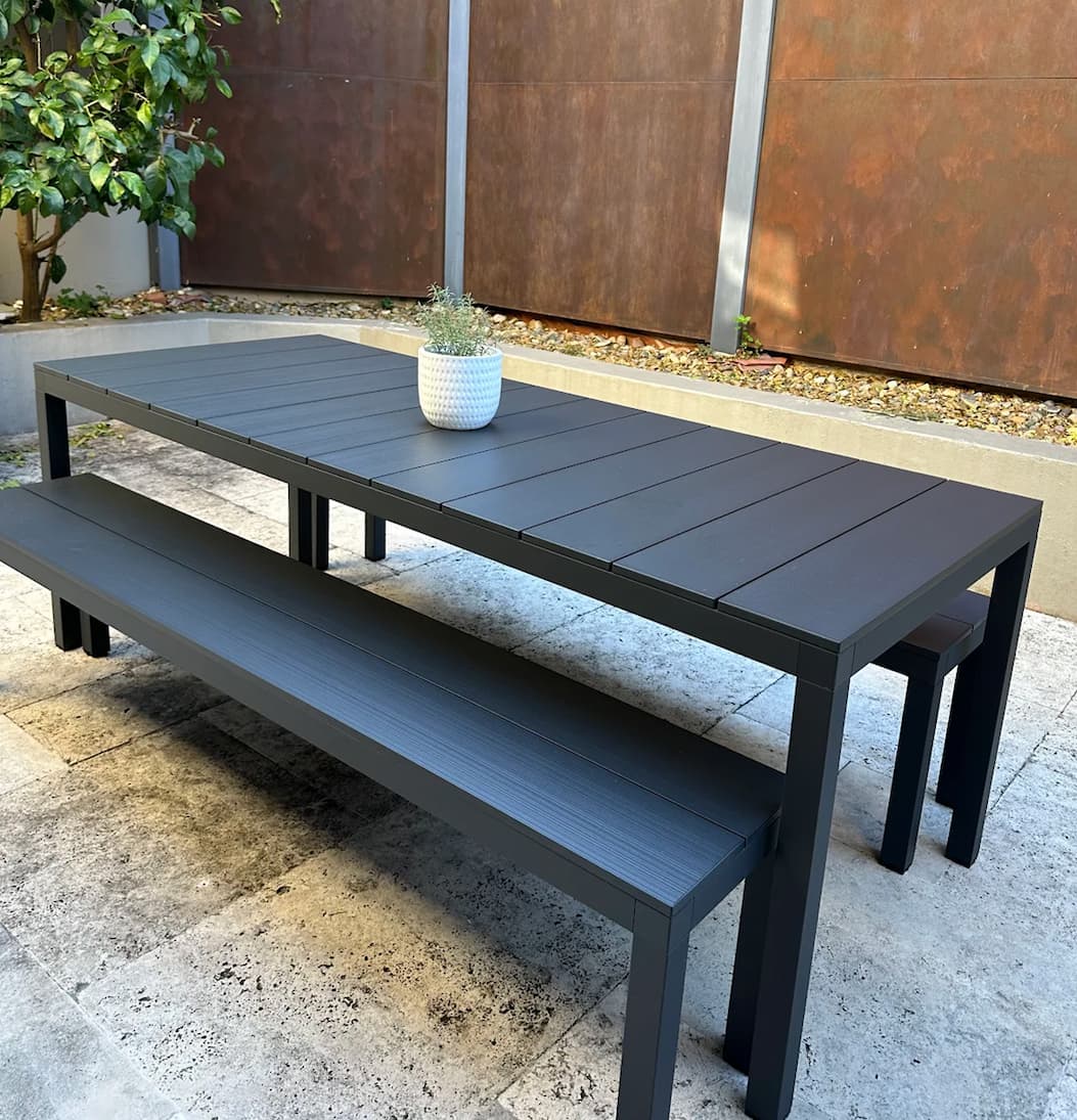 Outdoor umbrellas and outdoor furniture