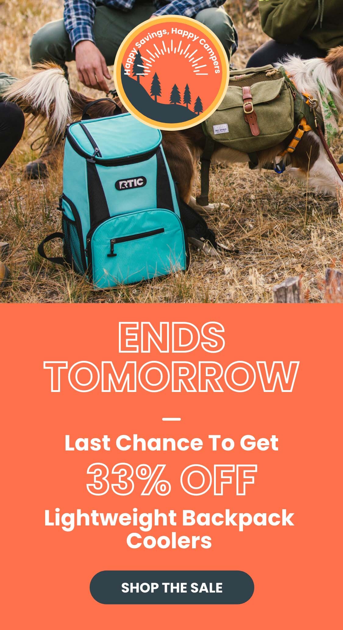 rtic orange backpack cooler