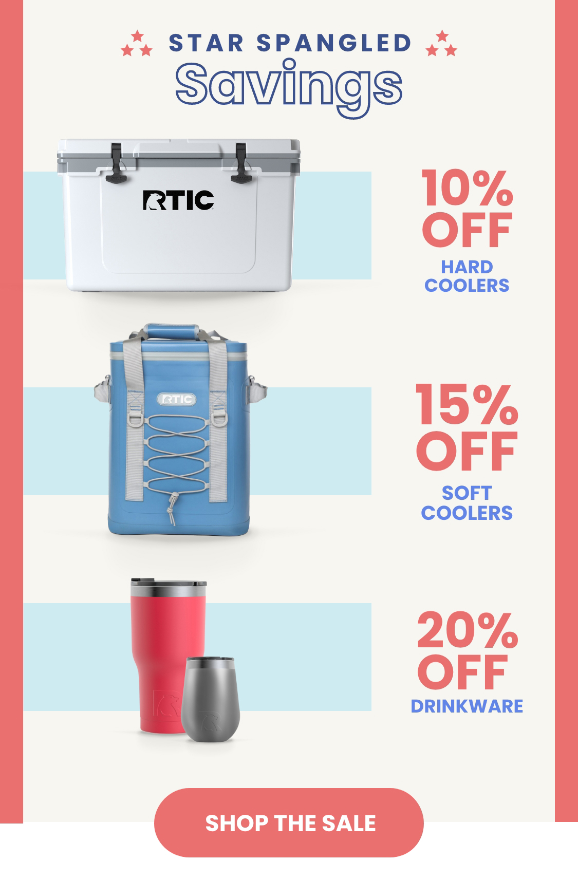 Our biggest SALE on Hard Coolers, Soft Coolers, & MORE RTIC Coolers