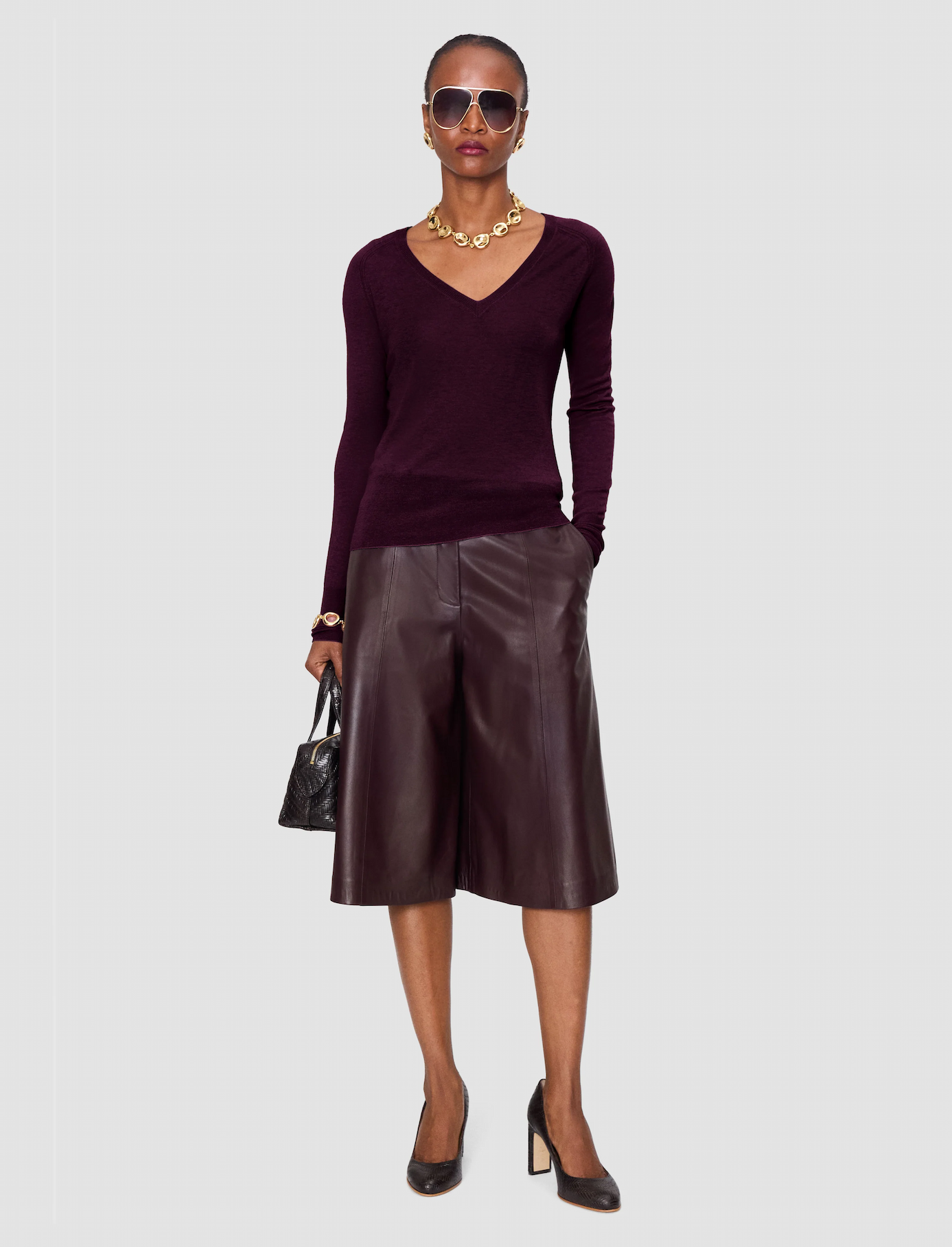 Asia Soft Nappa Leather Long Shorts