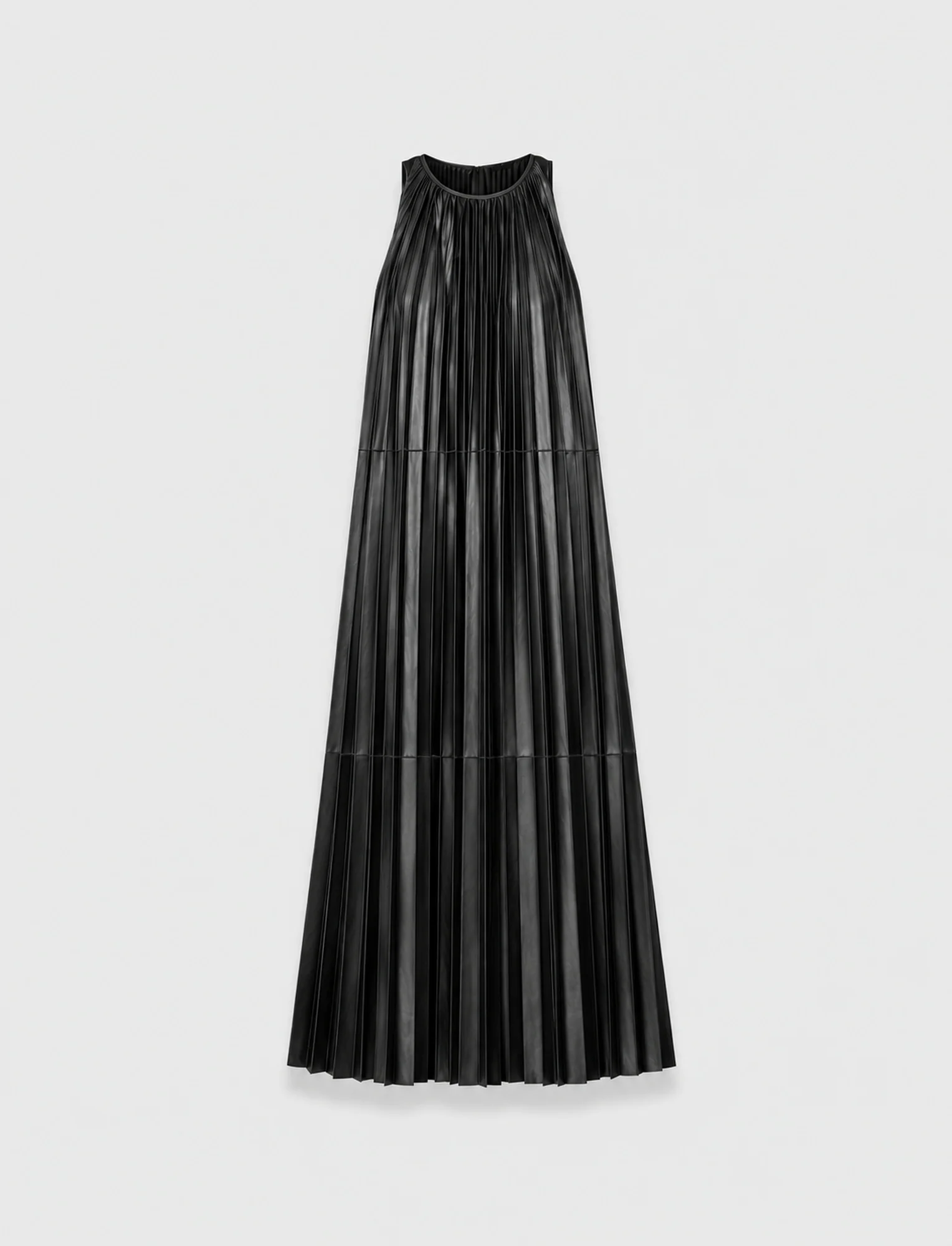 Calver Pleated Nappa Leather Dress